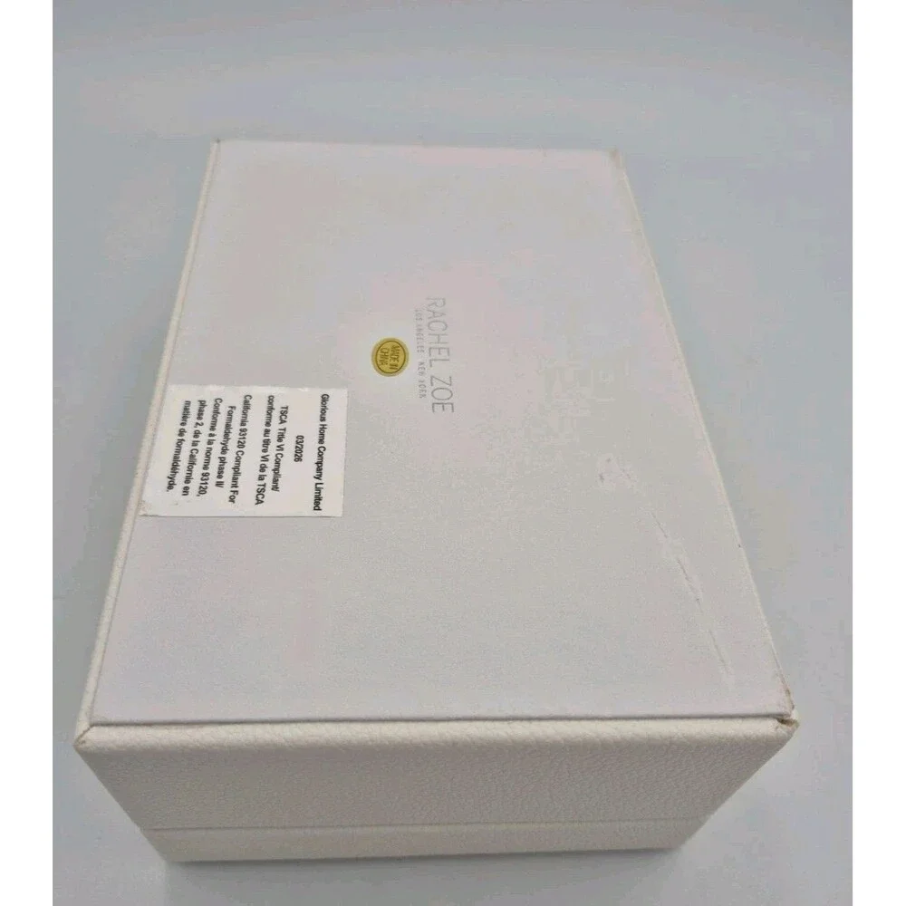 Rachel Zoe Jewelry Box Ivory Tone Faux Tone Hardware Ring Organizer New With Tag